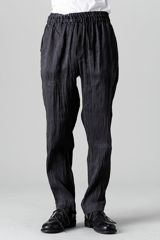 Silk Hemp Spiral Pants Black