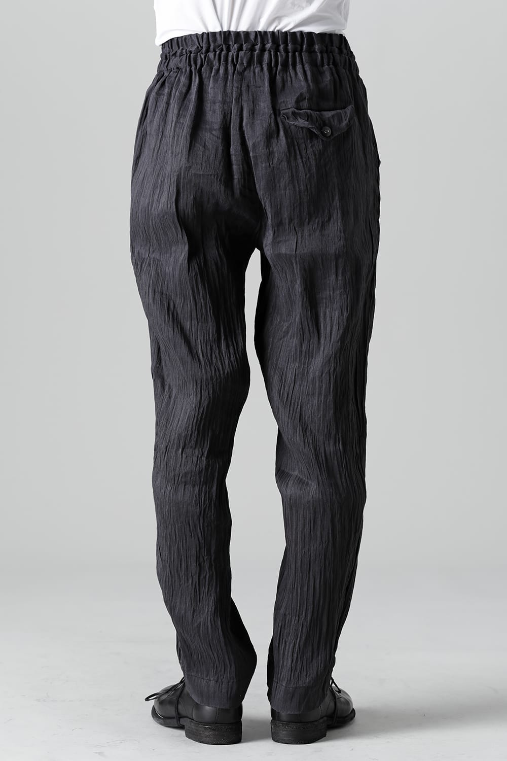 Silk Hemp Spiral Pants Black