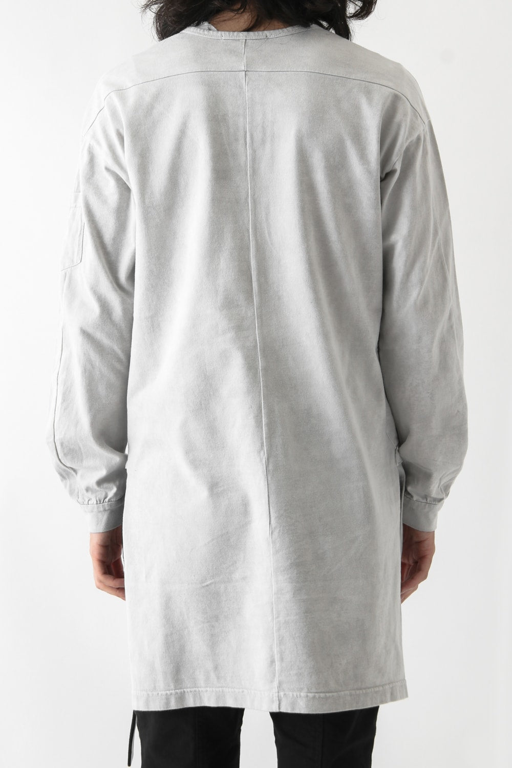 Vintage-esque Cotton Jersey Henry Neck Neck T Dirty White