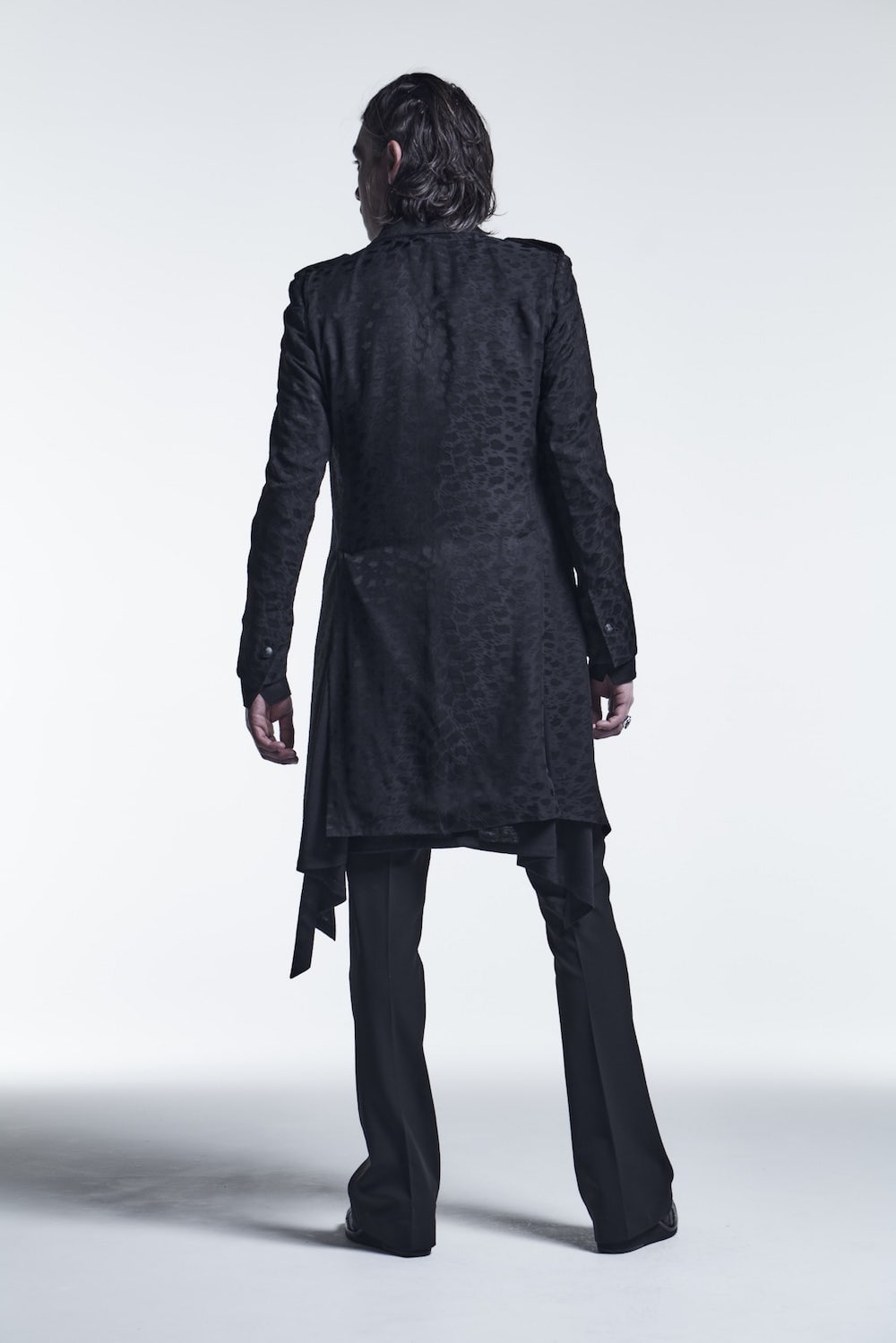 Epoulet Long Jacket Black