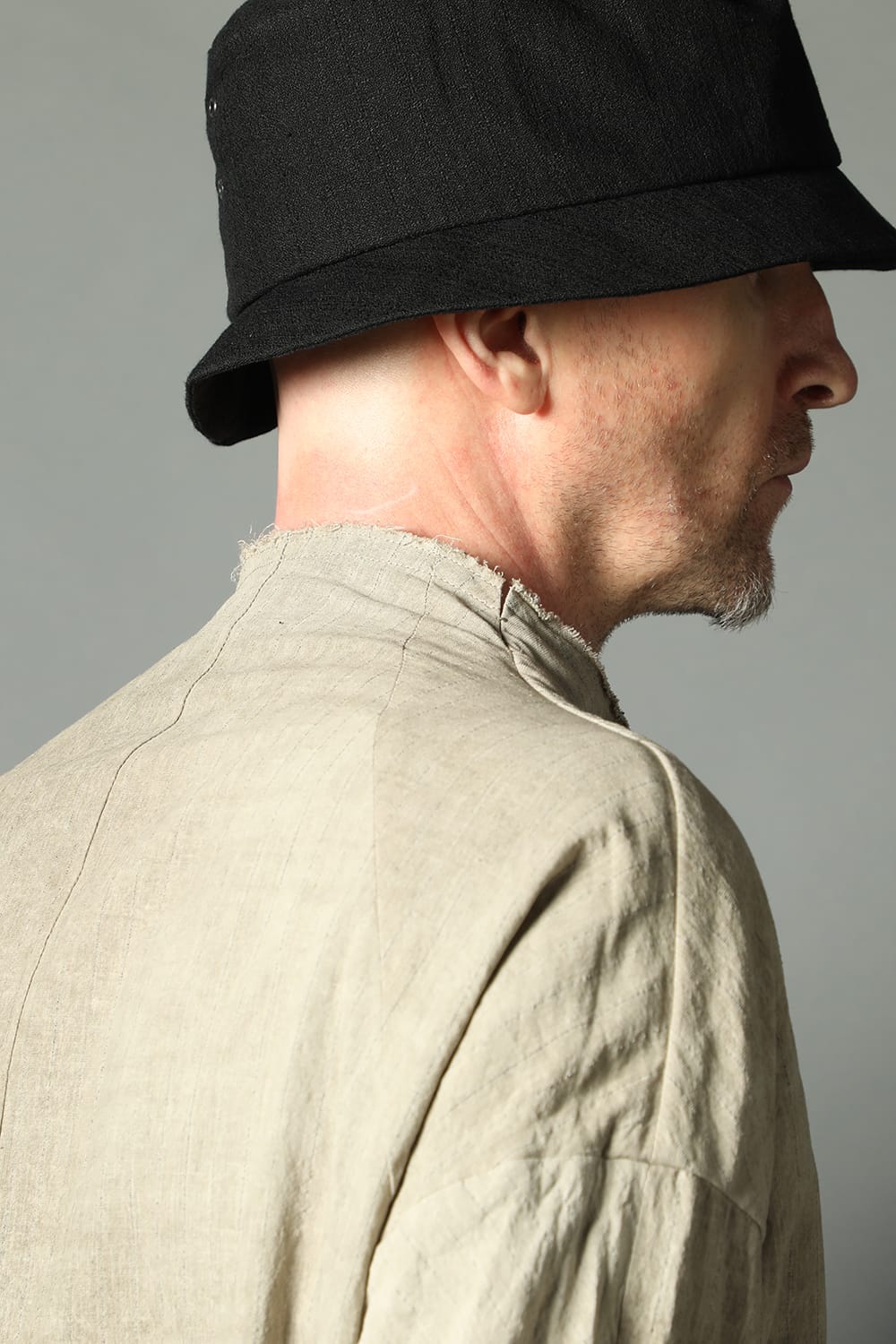 Jacket cotton / linen cold dyed