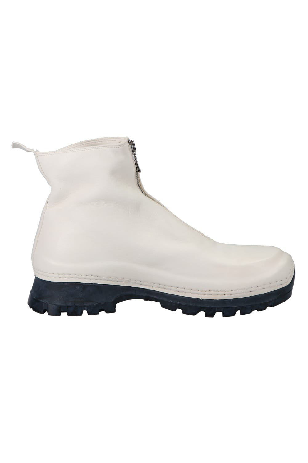 Front Zip Sneakers Boots-Horse Full Grain Leather