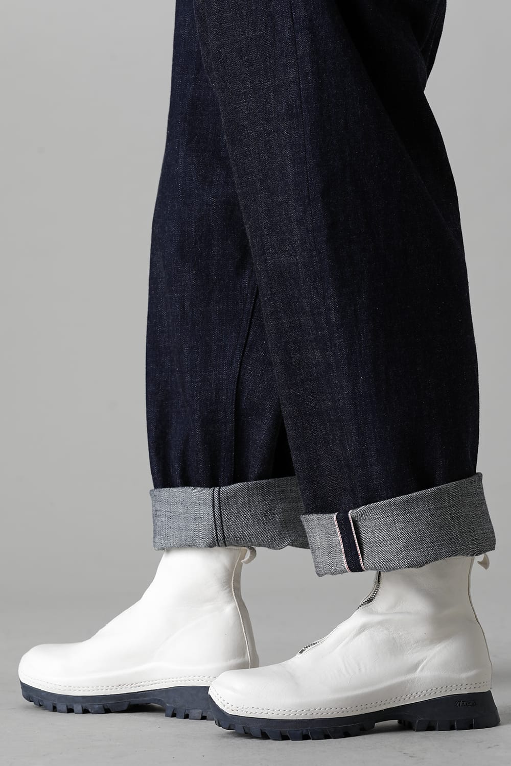 Front Zip Sneakers Boots-Horse Full Grain Leather