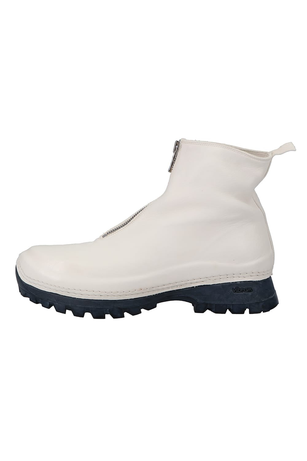 Front Zip Sneakers Boots-Horse Full Grain Leather