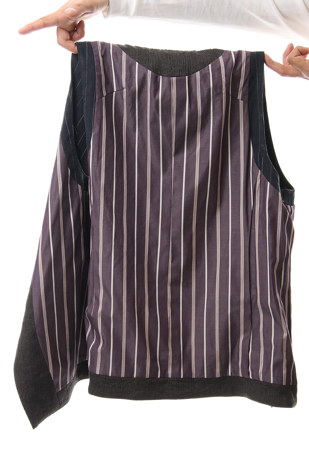 Vest Linen viscose stripe Dark Navy