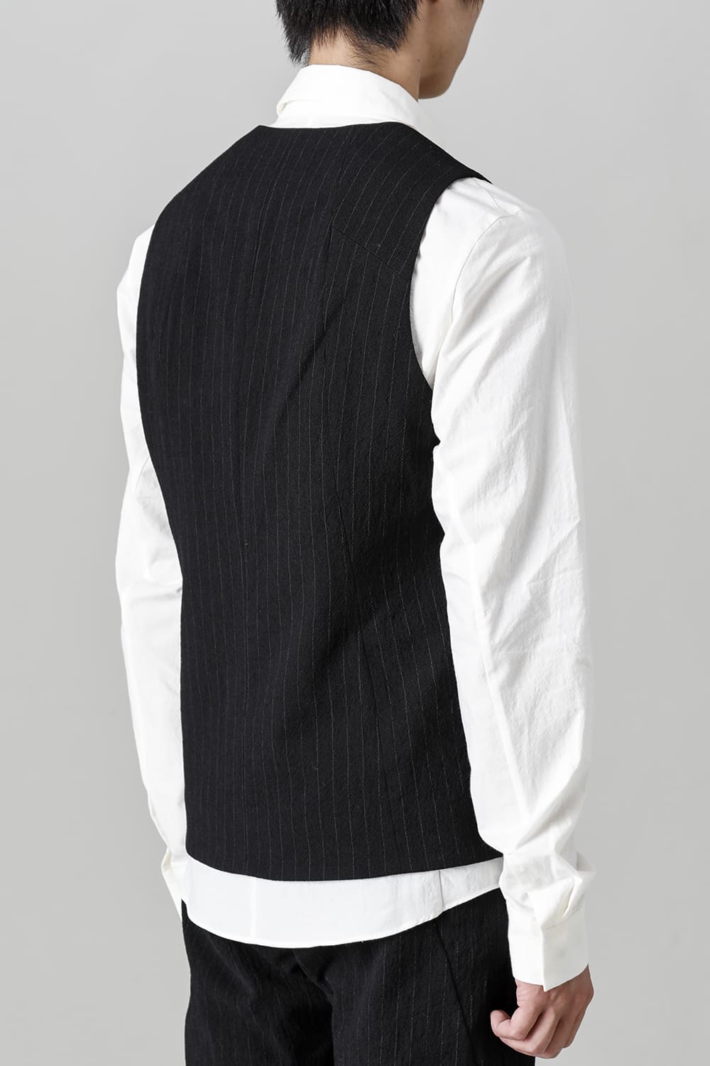 Vest shrink wool stripe