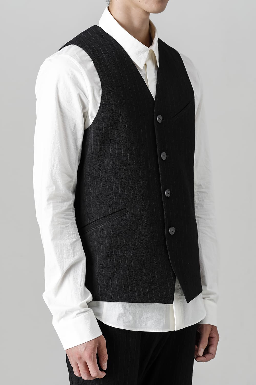 Vest shrink wool stripe