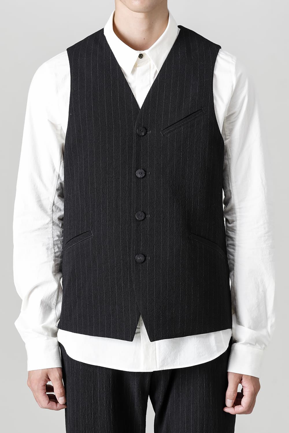 Vest shrink wool stripe