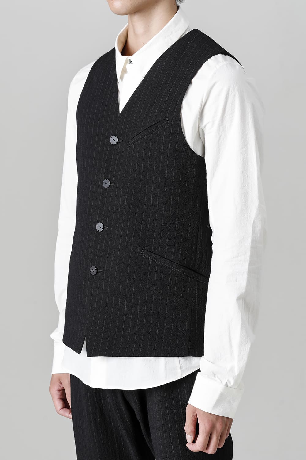 Vest shrink wool stripe