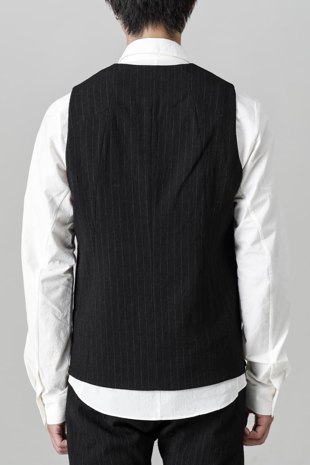 Vest shrink wool stripe