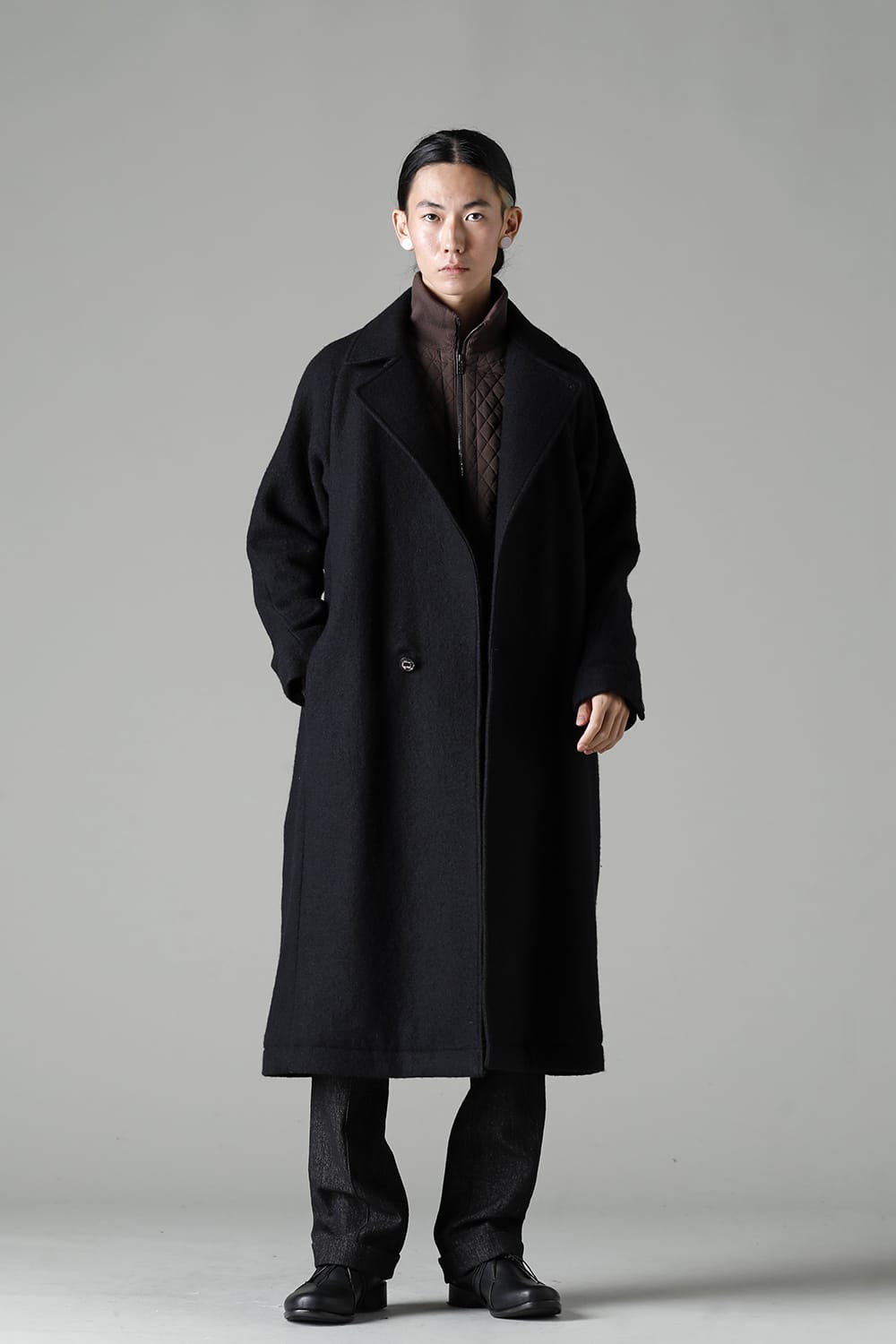 ロング ベスト キルト シルク / コットン