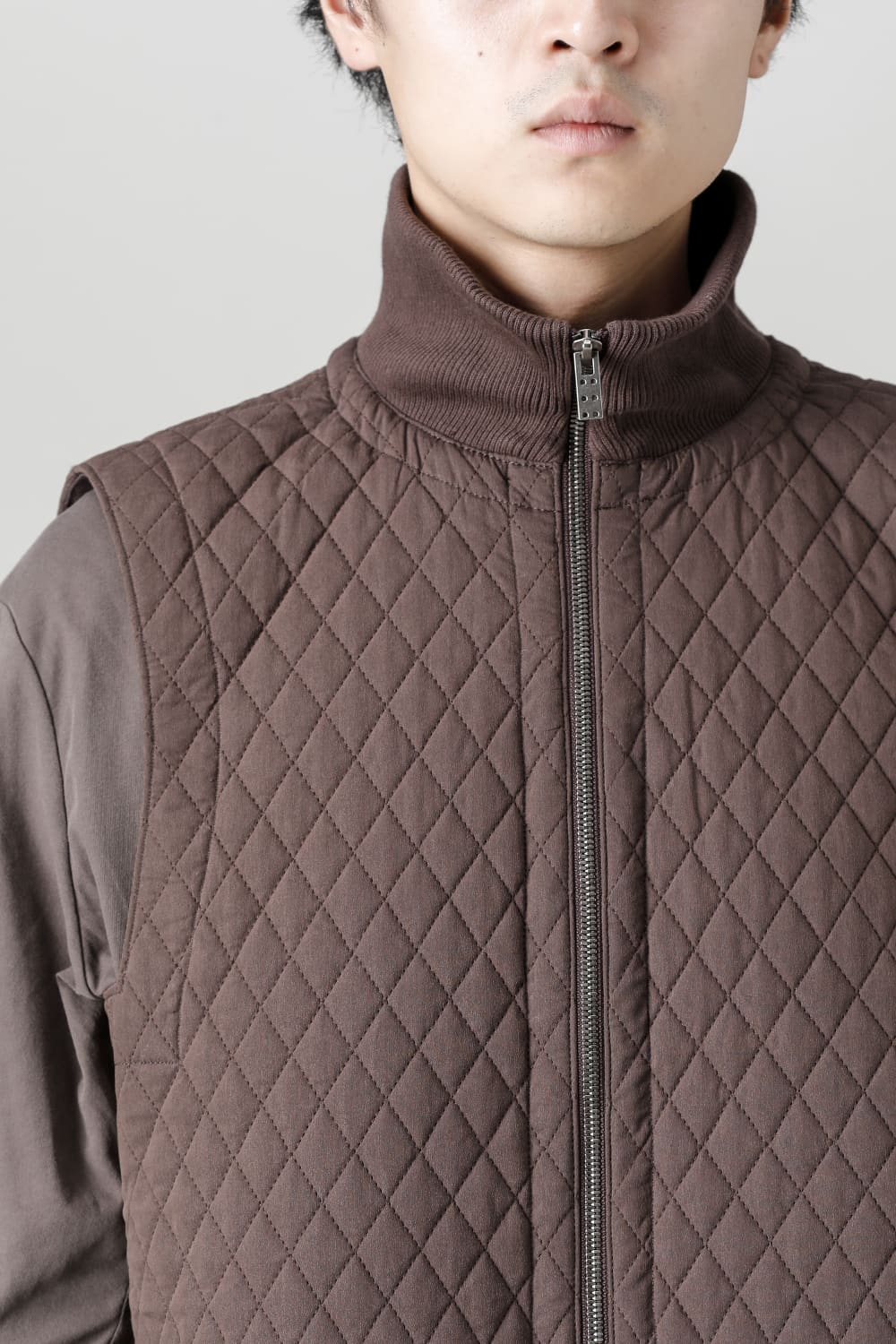 ロング ベスト キルト シルク / コットン