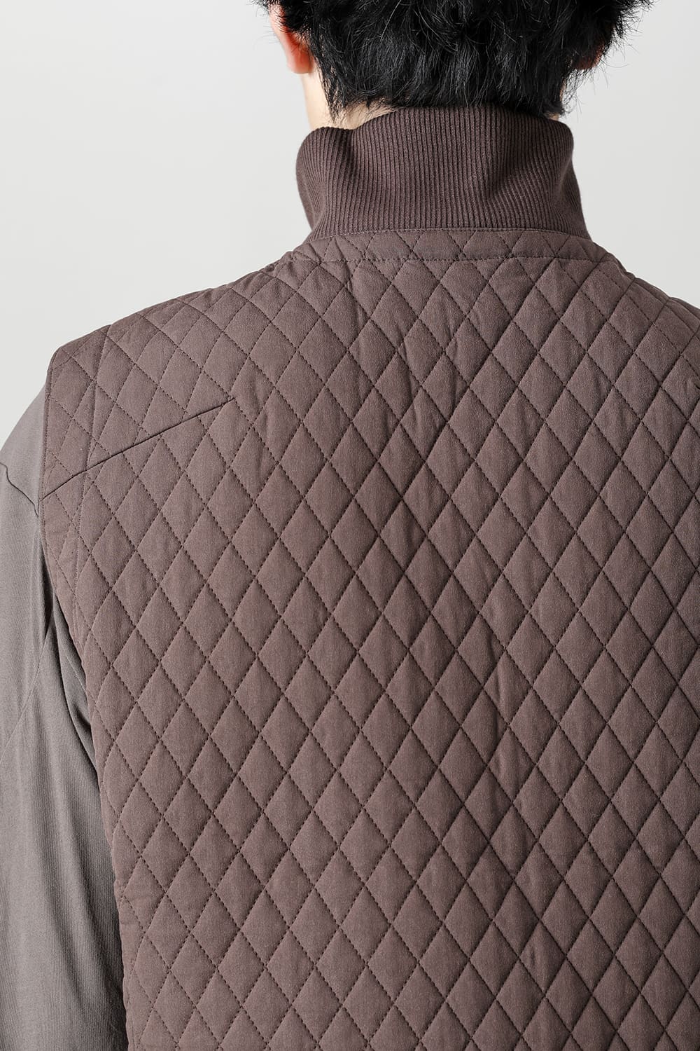 ロング ベスト キルト シルク / コットン