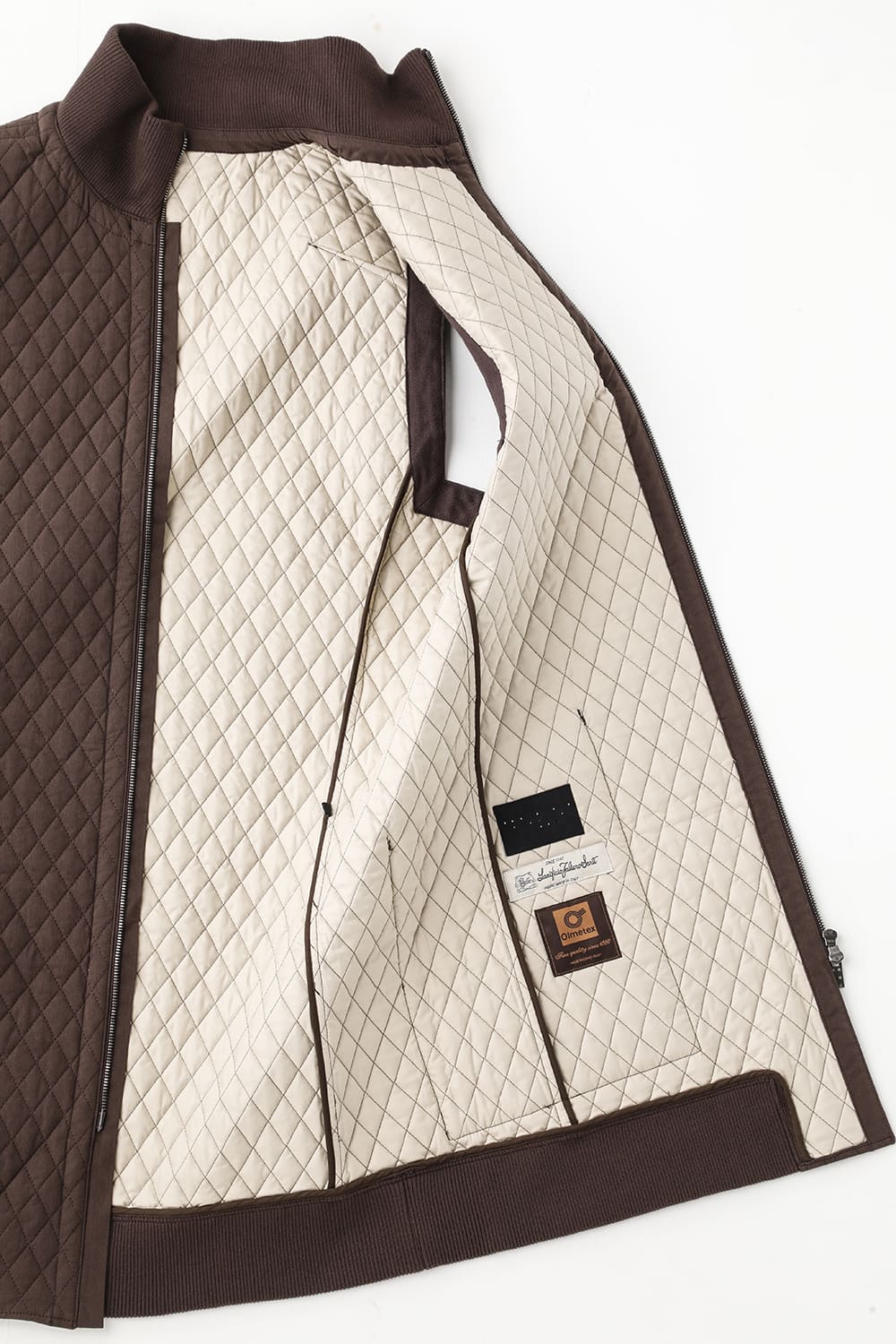 ロング ベスト キルト シルク / コットン