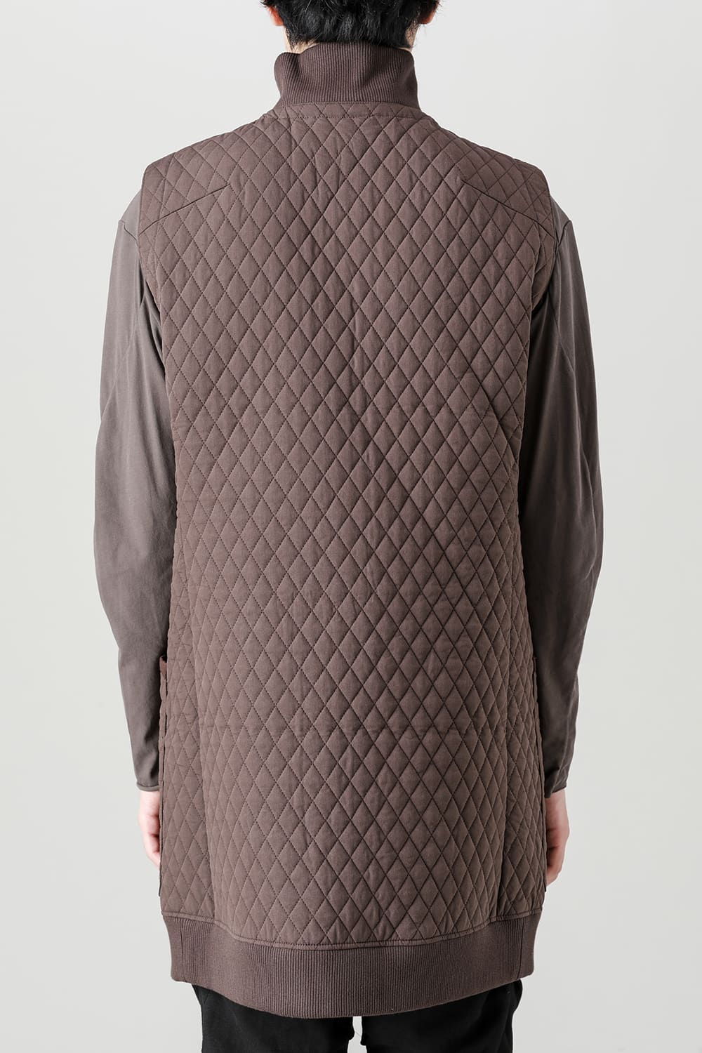 ロング ベスト キルト シルク / コットン