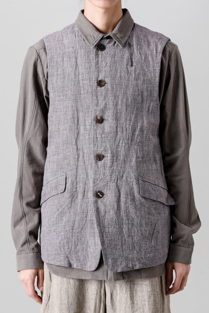 Vest Ramie Vintage Blue