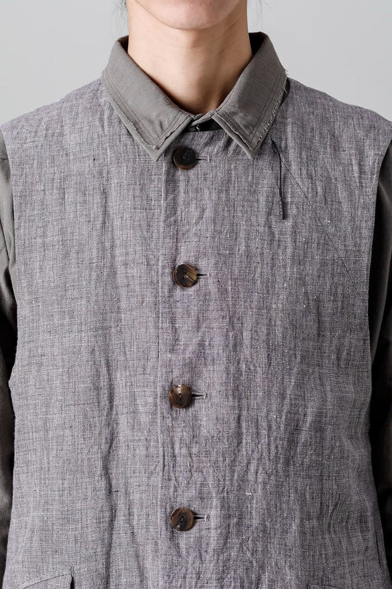 Vest Ramie Vintage Blue