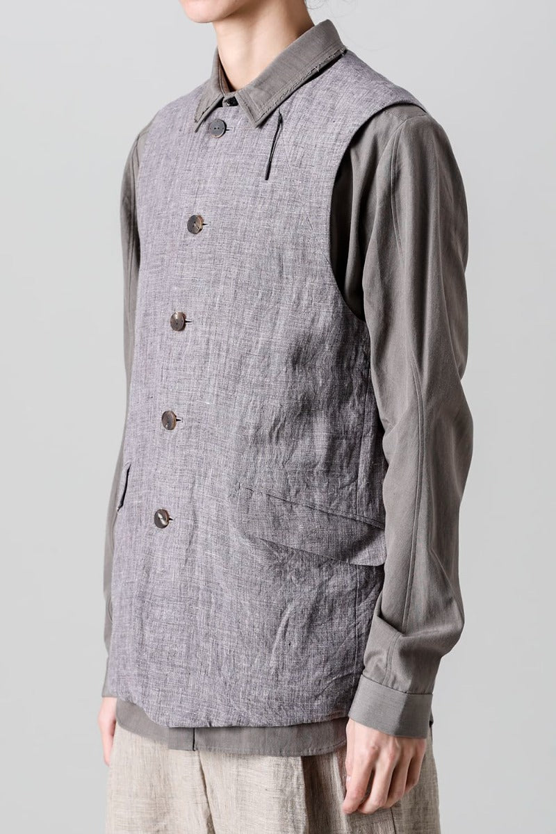 Vest Ramie Vintage Blue