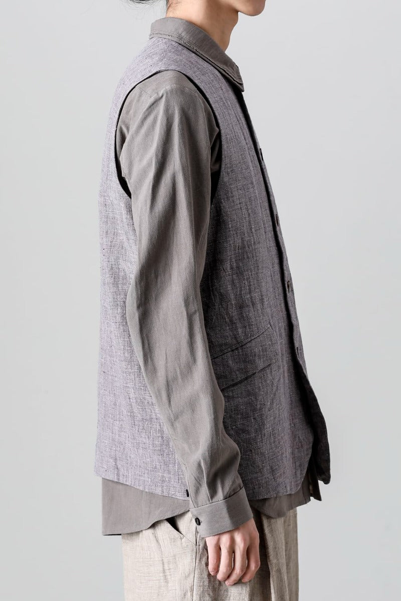 Vest Ramie Vintage Blue