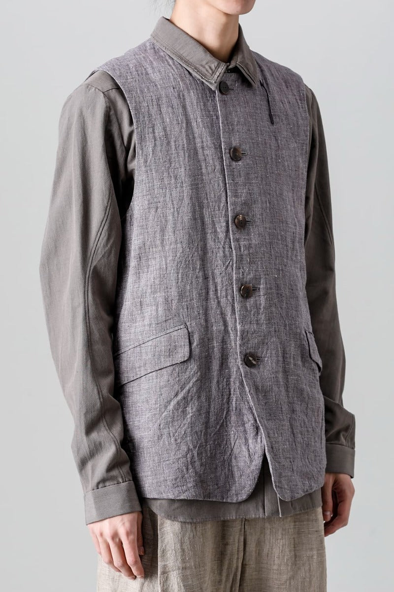 Vest Ramie Vintage Blue