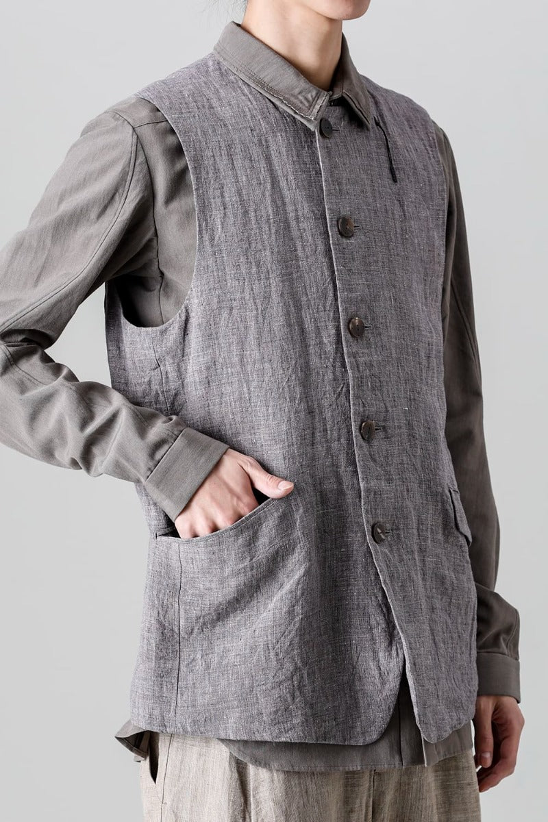 Vest Ramie Vintage Blue