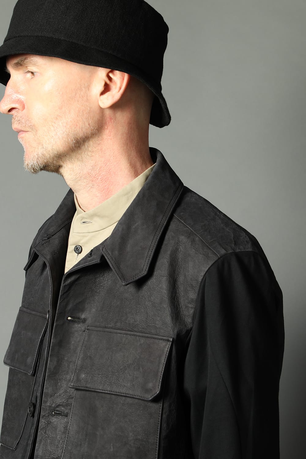 Leather CPO shirt Dyneema leather
