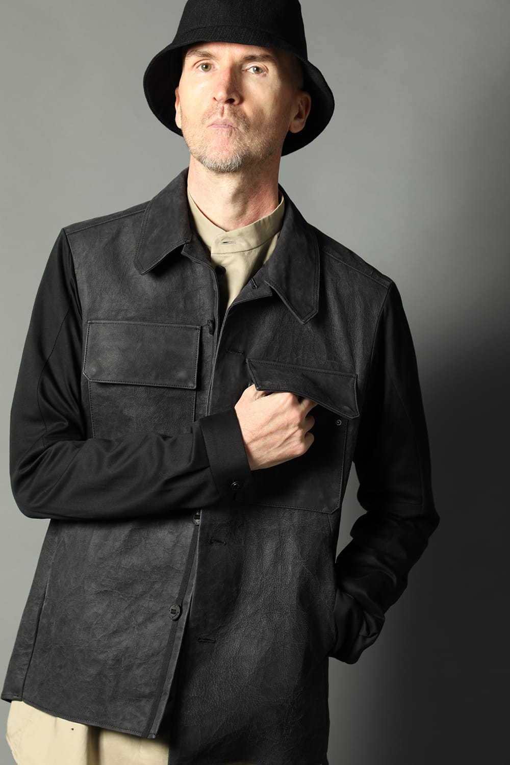 Leather CPO shirt Dyneema leather