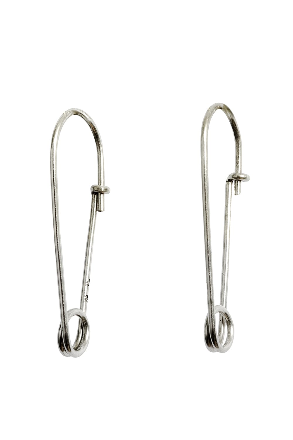 Earrings safety pin fine