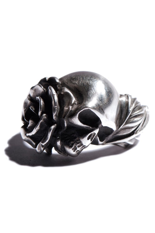 Ring Skull + Rose