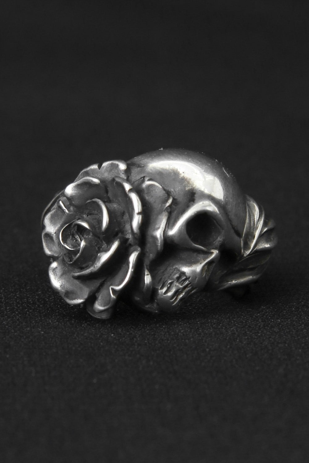 Ring Skull + Rose