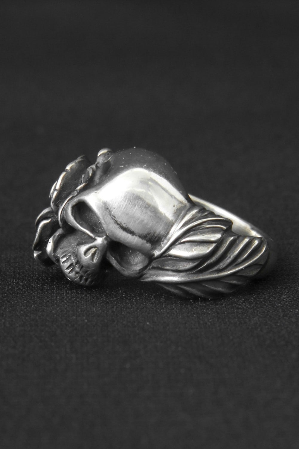 Ring Skull + Rose