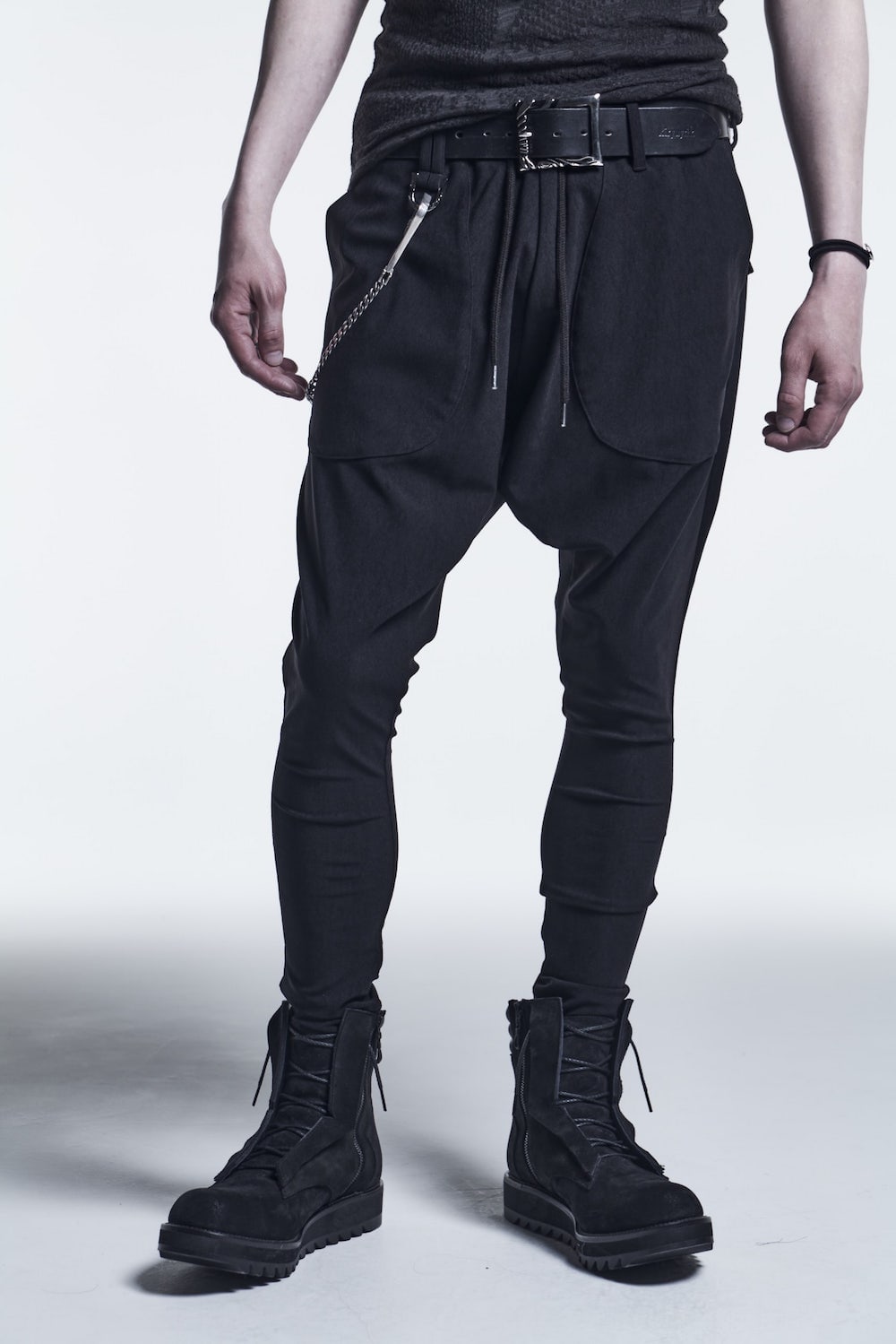 Saruel Pants Black/White Print