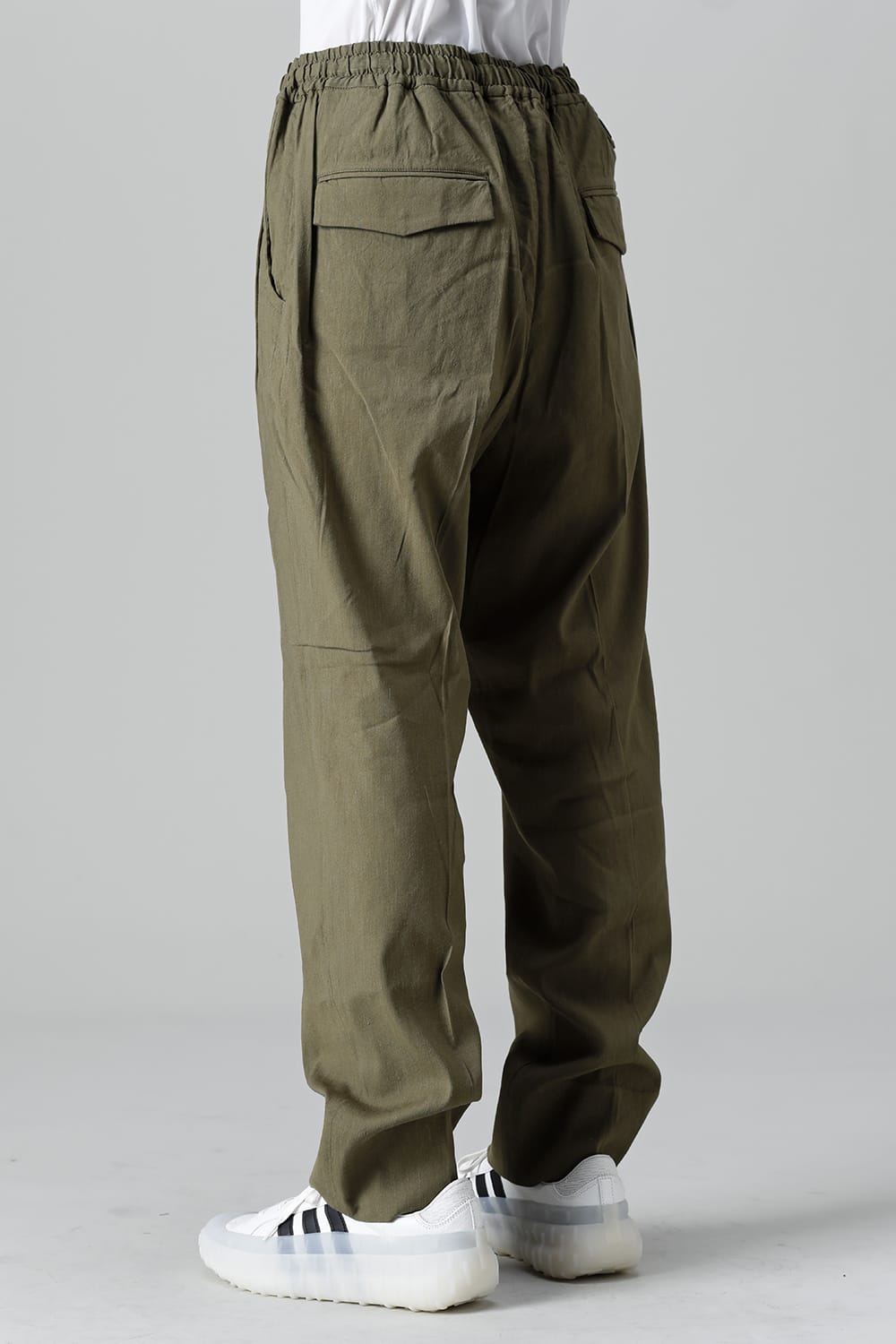 2 TUCKED WIDE TAPERED EASY PANTS Khaki