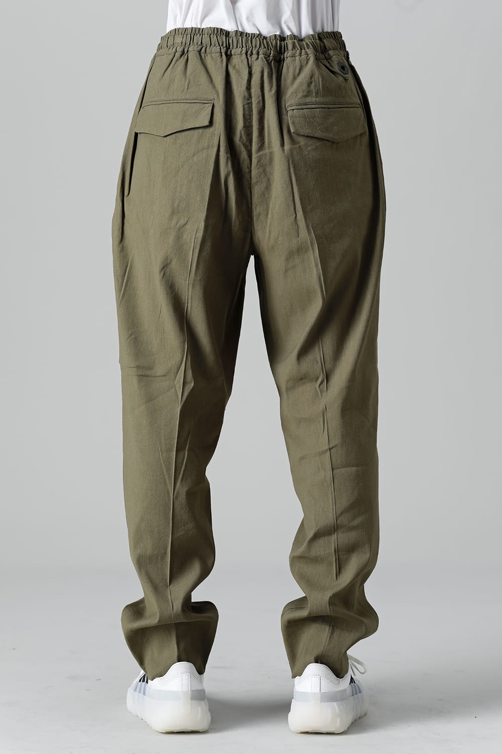 2 TUCKED WIDE TAPERED EASY PANTS Khaki