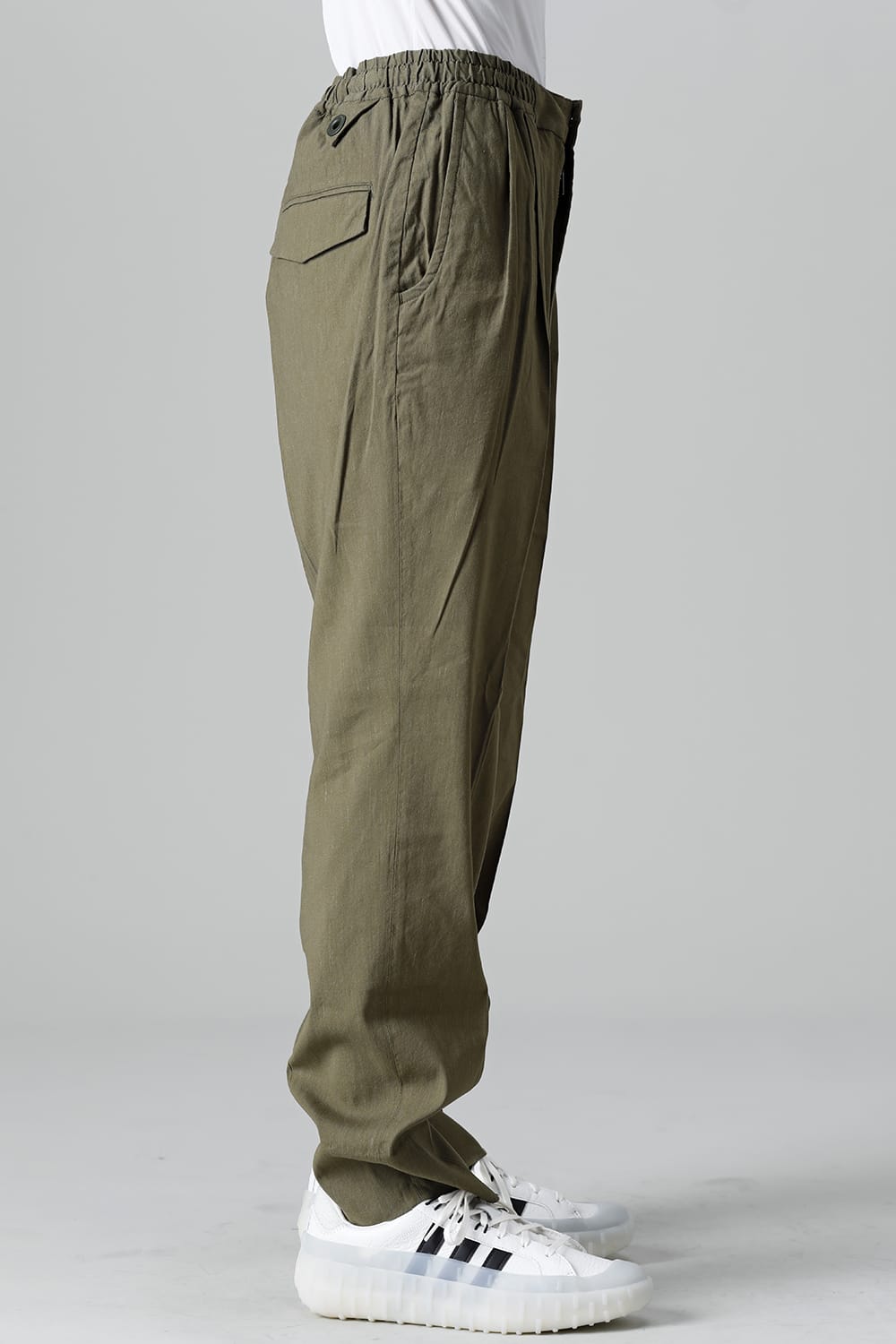 2 TUCKED WIDE TAPERED EASY PANTS Khaki