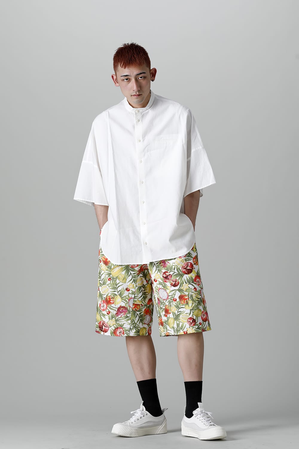 WM x Gramicci FRUIT PATTERN WIDE SHORT PANTS