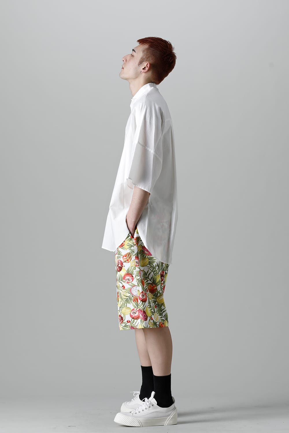 WM x Gramicci FRUIT PATTERN WIDE SHORT PANTS