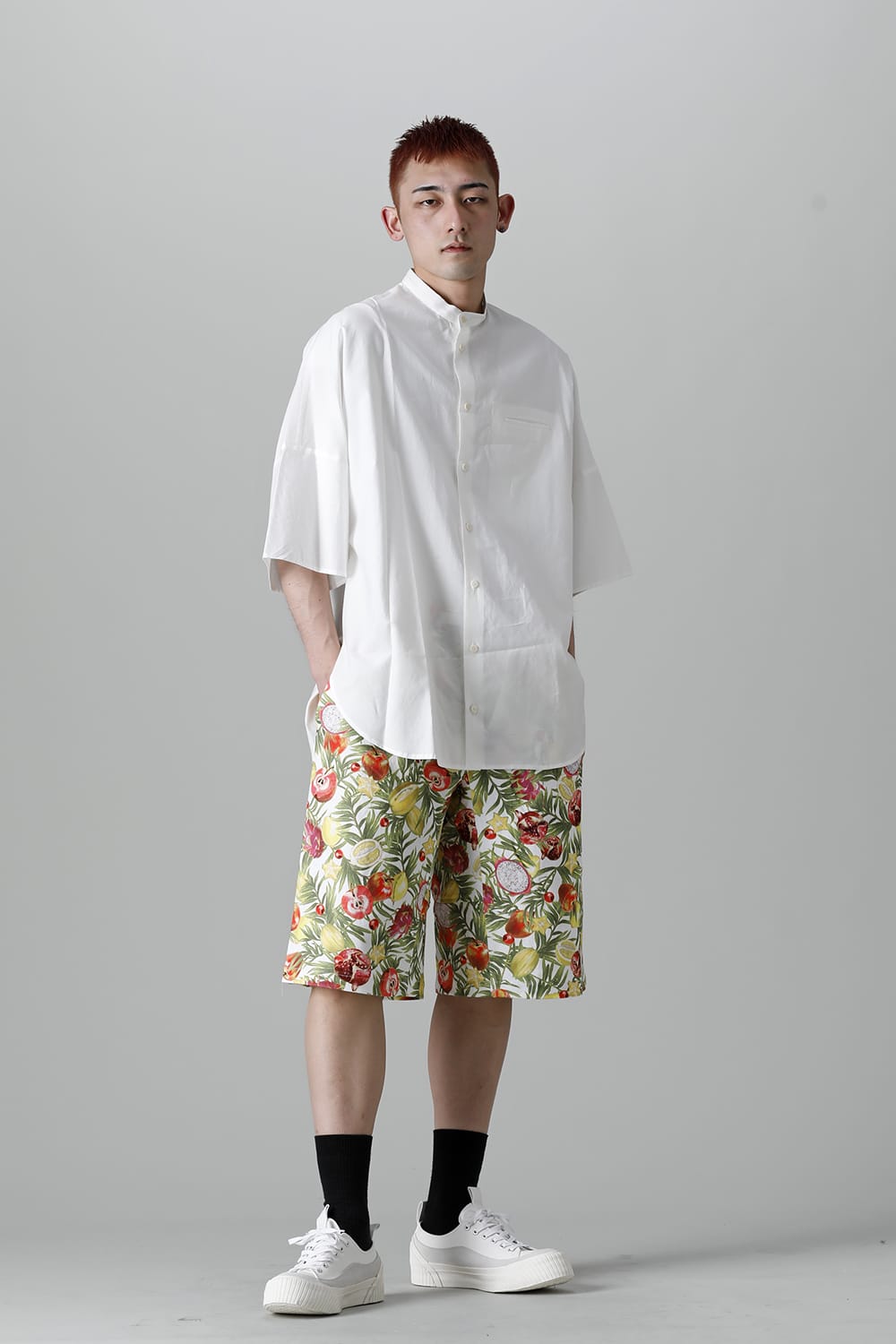 WM x Gramicci FRUIT PATTERN WIDE SHORT PANTS