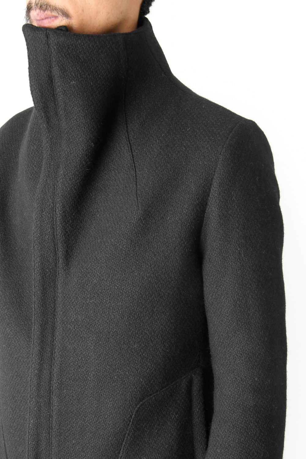 Wool High-Neck Jacket