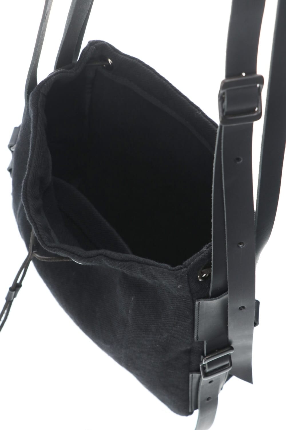 Jute x Cotton Military Twill Small Shoulder Bag Black