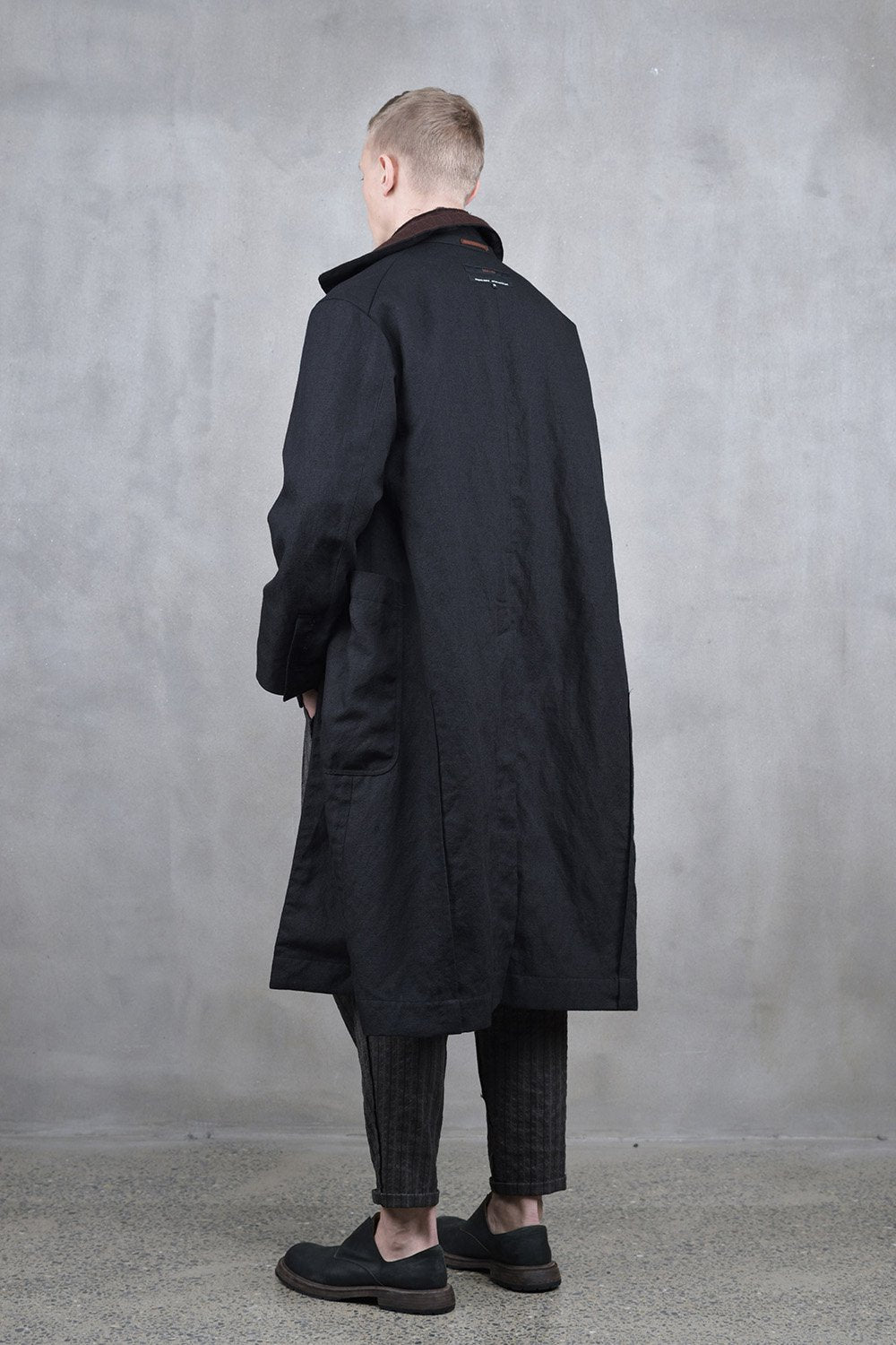 Wool Linen Soutien Collar Coat