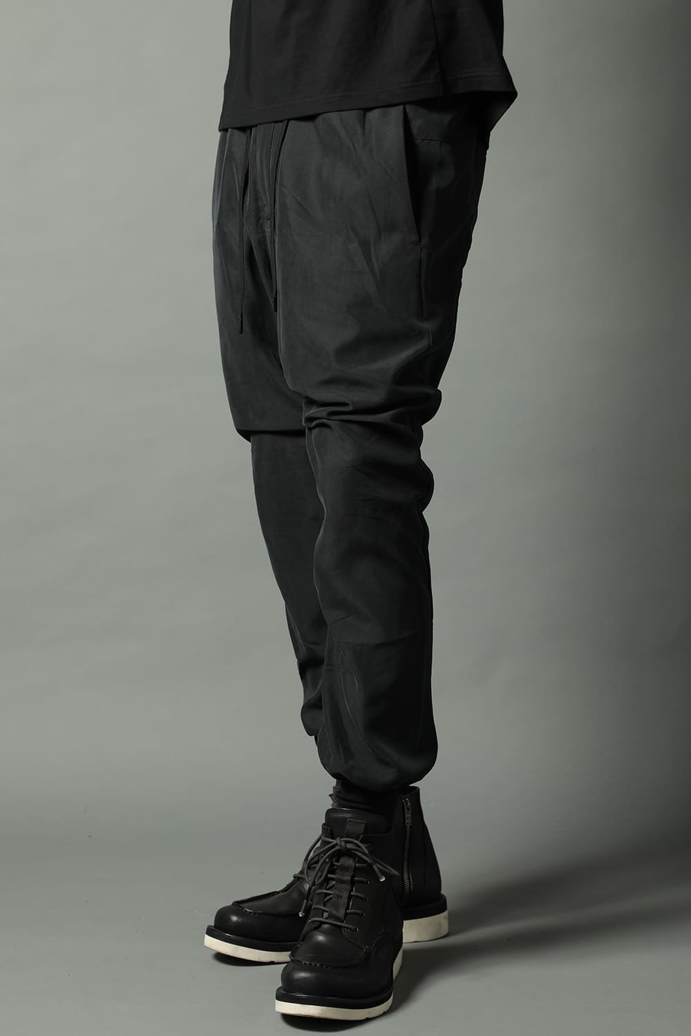 Jogger pants rayon/polyester poplin  Black
