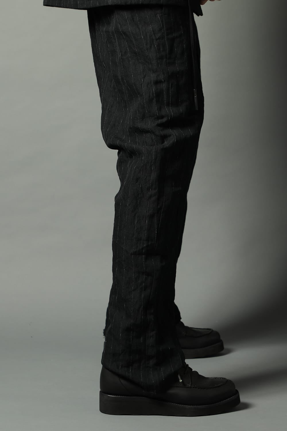 Relaxe pants cotton linen metal shrink