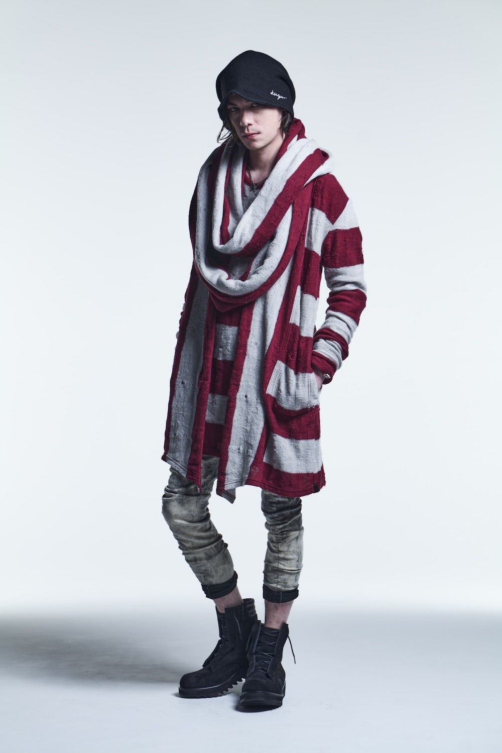 Snood Red/White