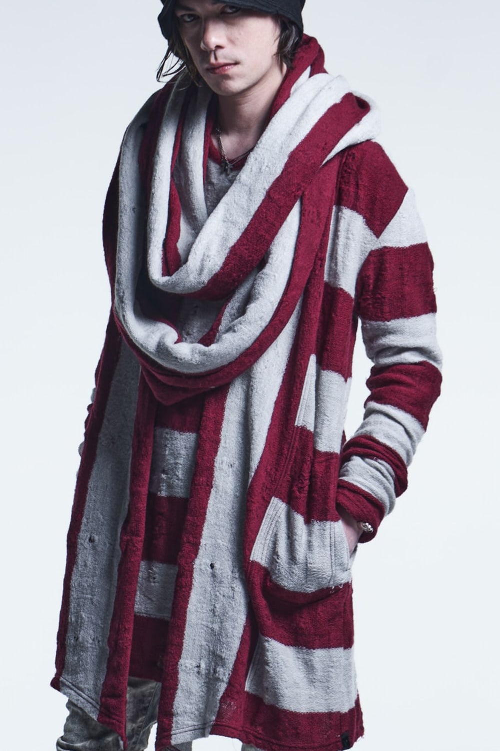 Snood Red/White