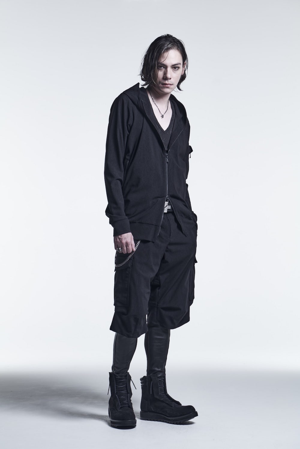 Hoodie Black/Black Print