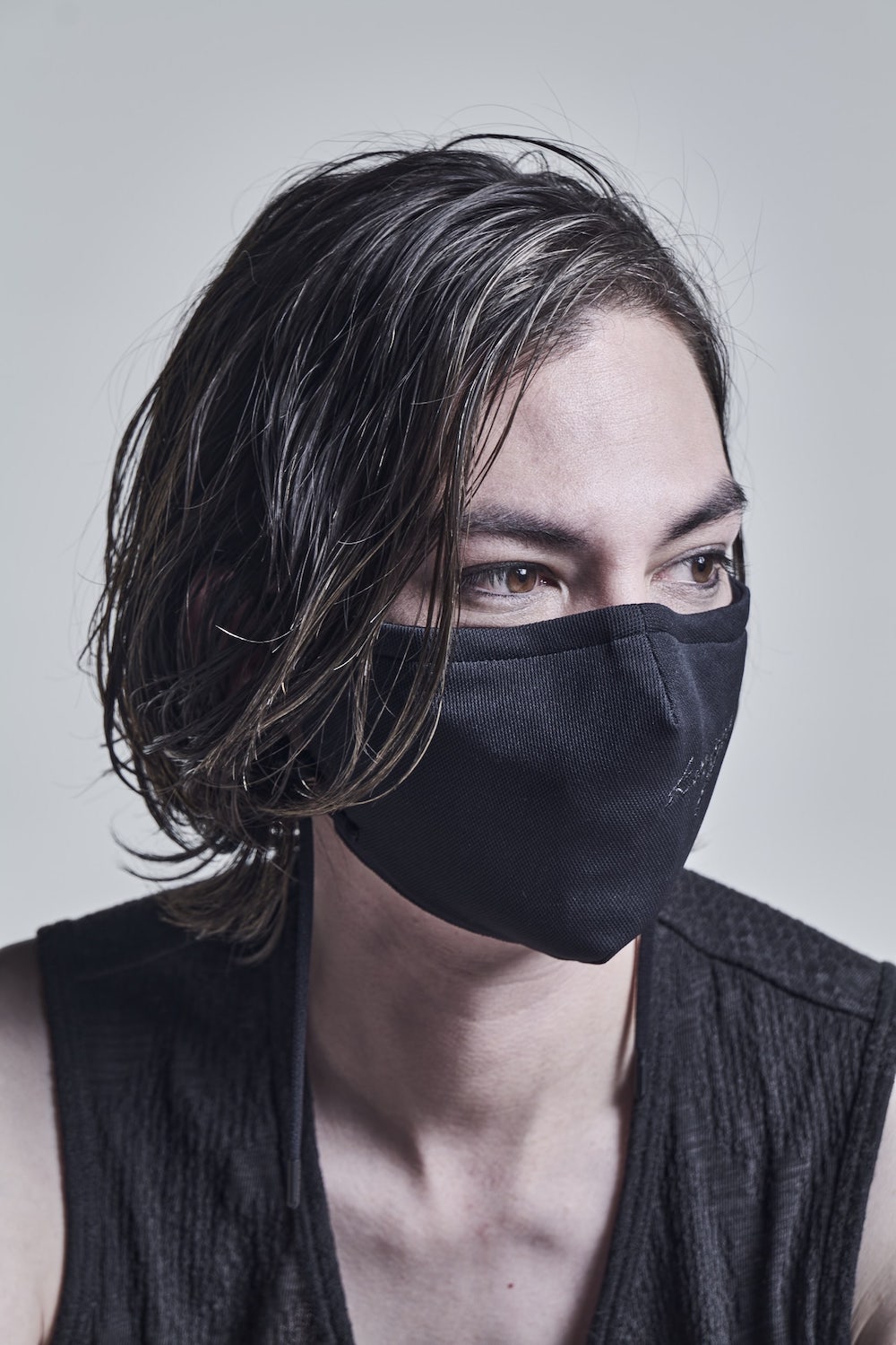 Embroidery Face Cover Black