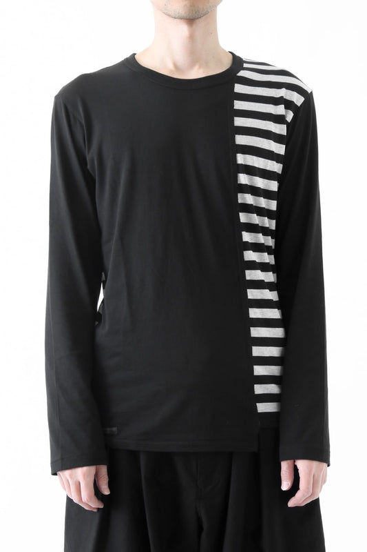 Vertical Switched Part Long Sleeve Shirt