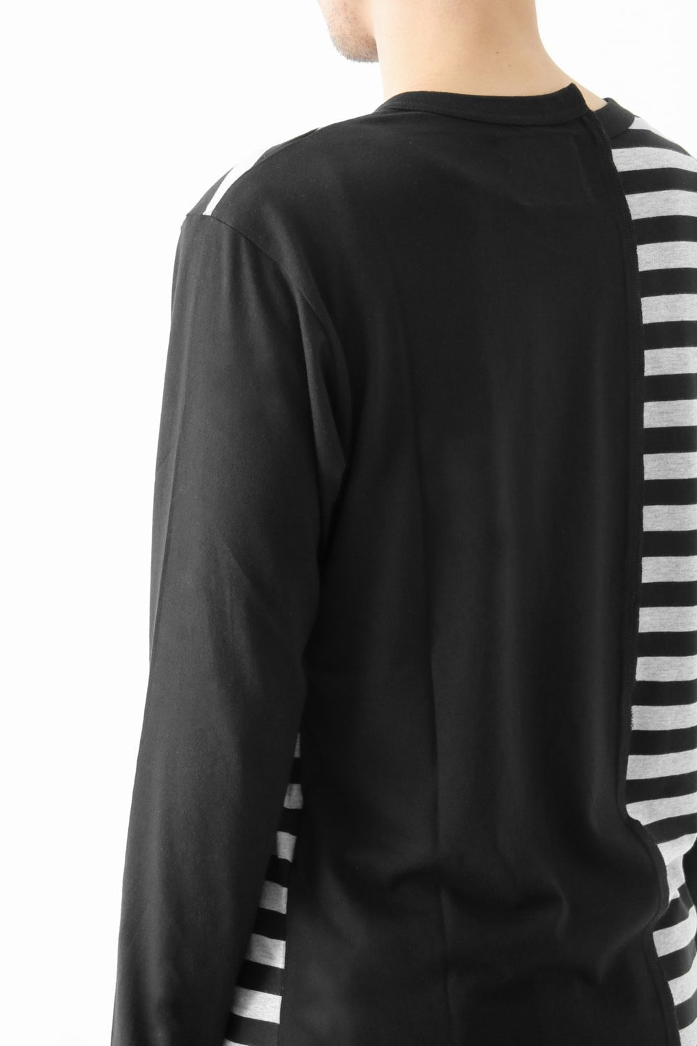 Vertical Switched Part Long Sleeve Shirt