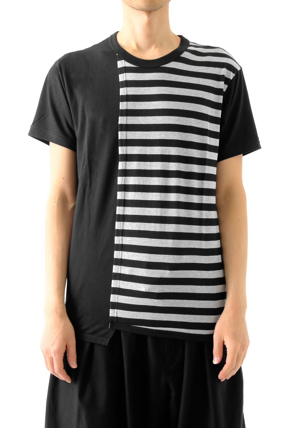 Vertical Switched Part T-Shirt